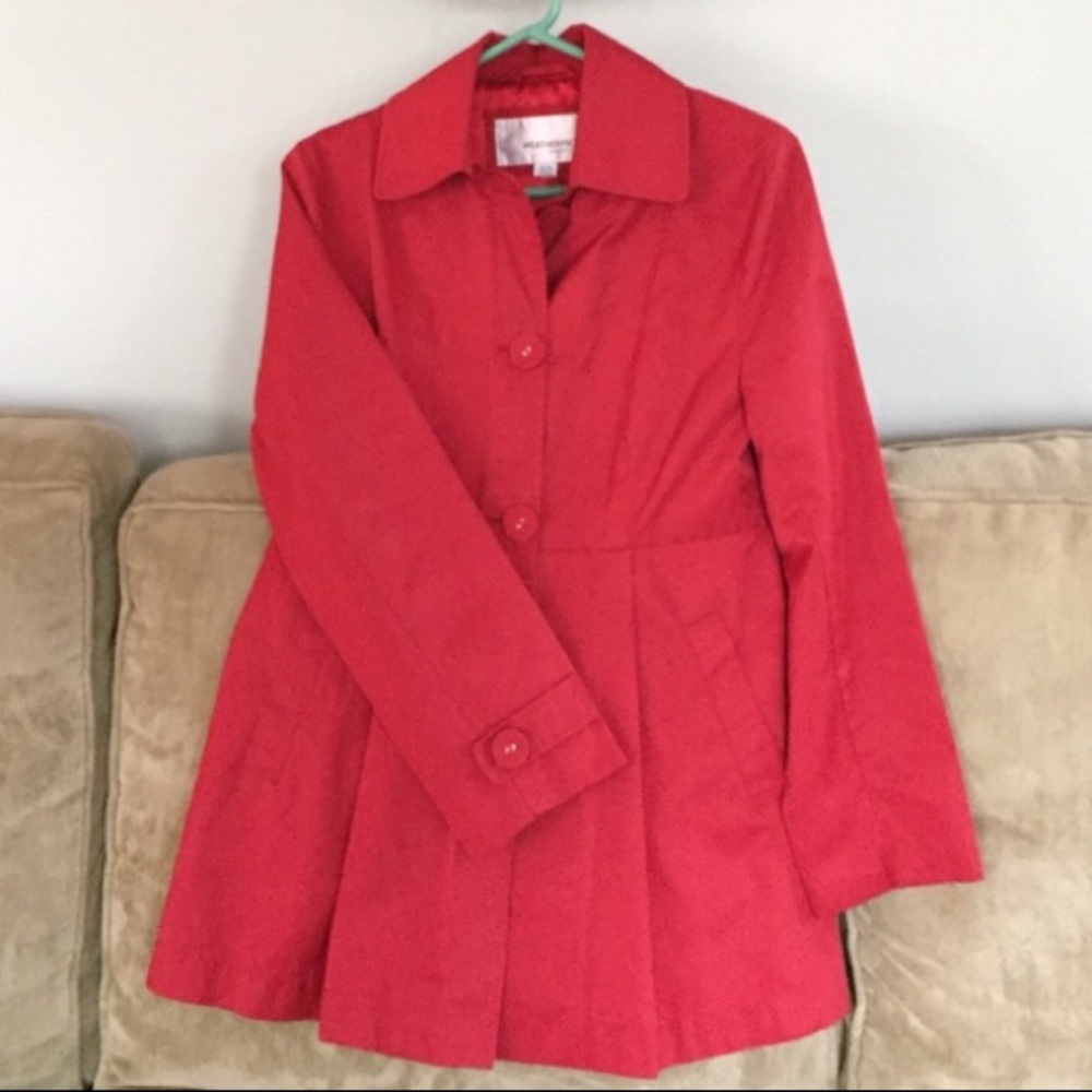 Red rain jacket